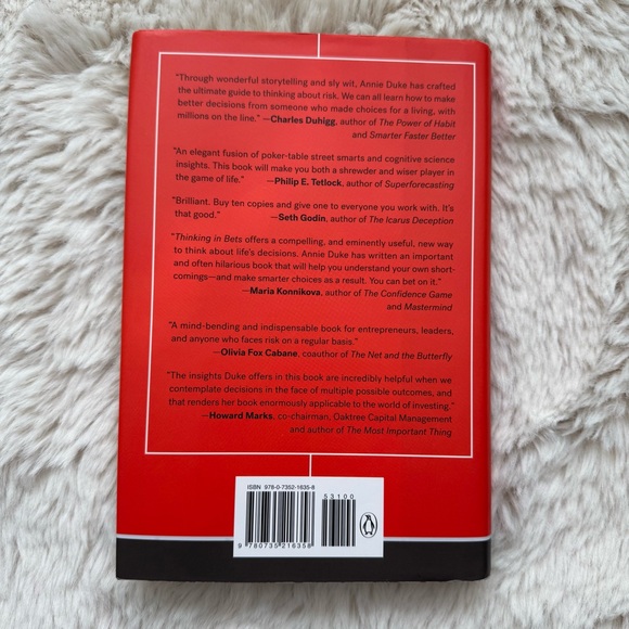 Thinking in Bets by Annie Duke Hardcover - Picture 2 of 5